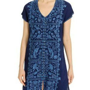 NWT Johnny Was Black and Blue Linen Dress